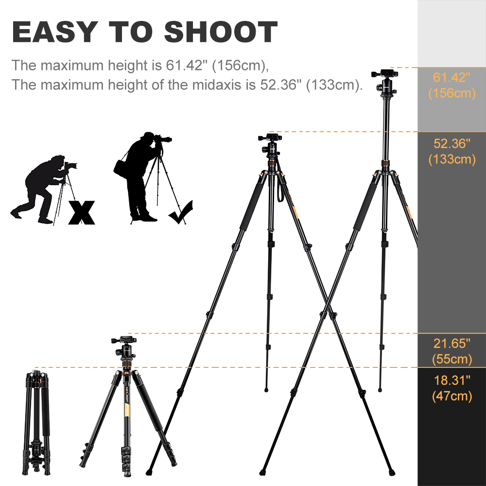 K&F Concept Tripod TM2324 II Aluminium